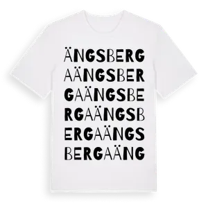 Ängsberga ordlek t-shirt – ekologisk bomull t-shirt från Pinshirt