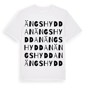 Ängshyddan ordlek t-shirt – ekologisk bomull t-shirt från Pinshirt