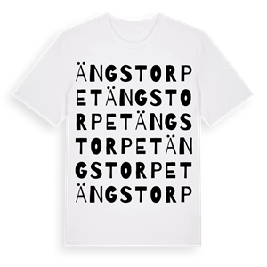 Ängstorpet ordlek t-shirt – ekologisk bomull t-shirt från Pinshirt