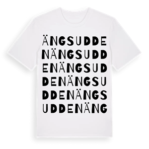 Ängsudden ordlek t-shirt – ekologisk bomull t-shirt från Pinshirt