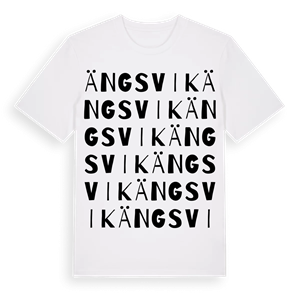 Ängsvik ordlek t-shirt – ekologisk bomull t-shirt från Pinshirt