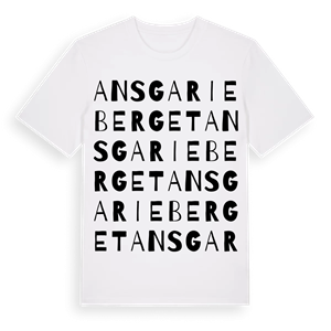 Ansgarieberget ordlek t-shirt – ekologisk bomull t-shirt från Pinshirt