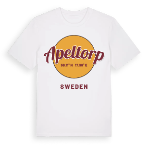 Apeltorp cirkel t-shirt – ekologisk bomull t-shirt från Pinshirt