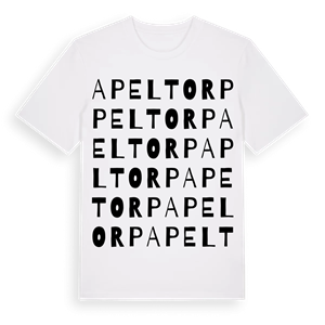 Apeltorp ordlek t-shirt – ekologisk bomull t-shirt från Pinshirt