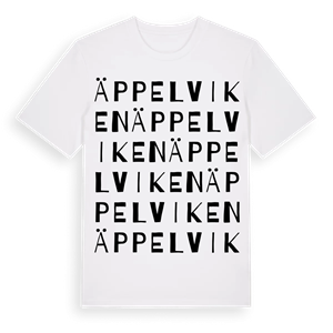 Äppelviken ordlek t-shirt – ekologisk bomull t-shirt från Pinshirt