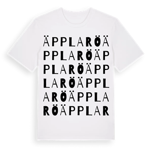 Äpplarö ordlek t-shirt – ekologisk bomull t-shirt från Pinshirt