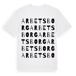 Arbetsborg ordlek t-shirt – ekologisk bomull t-shirt från Pinshirt