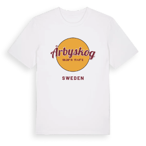Årbyskog cirkel t-shirt – ekologisk bomull t-shirt från Pinshirt