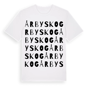 Årbyskog ordlek t-shirt – ekologisk bomull t-shirt från Pinshirt
