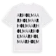 White t-shirt med Arholma ordlek t-shirt