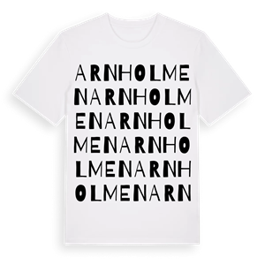 Arnholmen ordlek t-shirt – ekologisk bomull t-shirt från Pinshirt