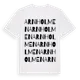 White t-shirt med Arnholmen ordlek t-shirt