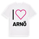 White t-shirt med Jag älskar Arnö t-shirt stort tryck