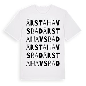 Årsta havsbad ordlek t-shirt – ekologisk bomull t-shirt från Pinshirt