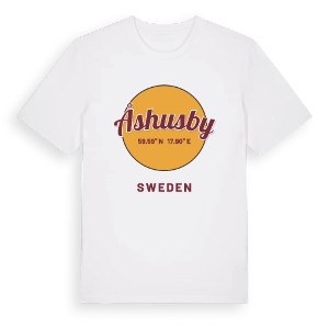 Åshusby cirkel t-shirt – ekologisk bomull t-shirt från Pinshirt