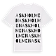 White t-shirt med Askholmen ordlek t-shirt