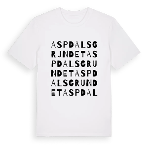 Aspdalsgrundet ordlek t-shirt – ekologisk bomull t-shirt från Pinshirt