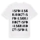 White t-shirt med Aspdalsgrundet ordlek t-shirt