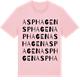 Pink Cotton t-shirt med Asphagen ordlek t-shirt