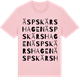 Pink Cotton t-shirt med Äspskärshagen ordlek t-shirt