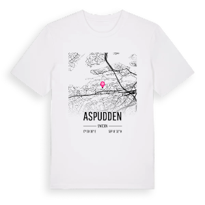 Aspudden karta t-shirt – ekologisk bomull t-shirt från Pinshirt
