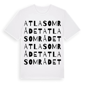 Atlasområdet ordlek t-shirt – ekologisk bomull t-shirt från Pinshirt