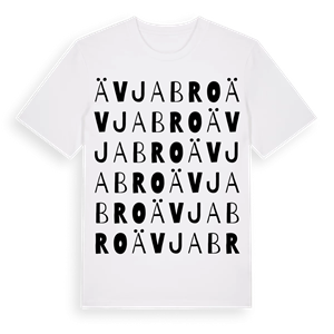 Ävjabro ordlek t-shirt – ekologisk bomull t-shirt från Pinshirt