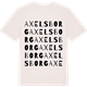 Vintage White t-shirt med Axelsborg ordlek t-shirt