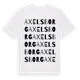 White t-shirt med Axelsborg ordlek t-shirt