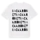 White t-shirt med Backkrönet ordlek t-shirt