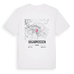 Bagarmossen karta t-shirt – ekologisk bomull t-shirt från Pinshirt