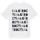 White t-shirt med Bakgärdet ordlek t-shirt