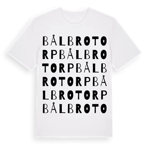 Bålbrotorp ordlek t-shirt – ekologisk bomull t-shirt från Pinshirt