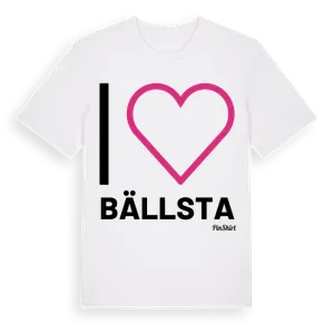 Jag älskar Bällsta t-shirt stort tryck – ekologisk bomull t-shirt från Pinshirt