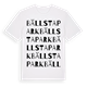 Bällsta park ordlek t-shirt