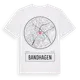 White t-shirt med Bandhagen t-shirt