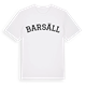 White t-shirt med Barsäll böjd t-shirt