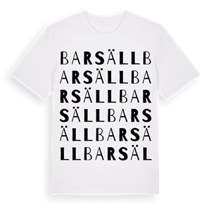 Barsäll ordlek t-shirt – ekologisk bomull t-shirt från Pinshirt