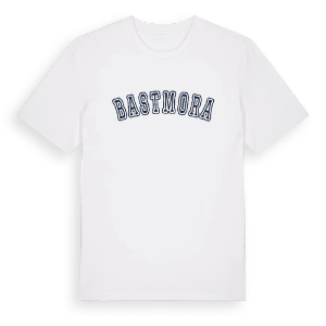 Bastmora college t-shirt – ekologisk bomull t-shirt från Pinshirt