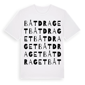 Båtdraget ordlek t-shirt – ekologisk bomull t-shirt från Pinshirt