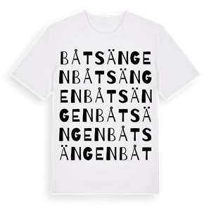 Båtsängen ordlek t-shirt – ekologisk bomull t-shirt från Pinshirt