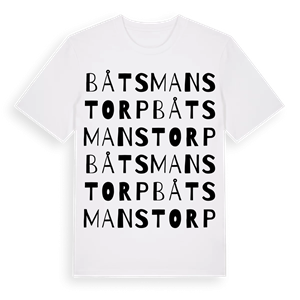Båtsmanstorp ordlek t-shirt – ekologisk bomull t-shirt från Pinshirt