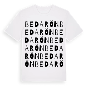 Bedarön ordlek t-shirt – ekologisk bomull t-shirt från Pinshirt