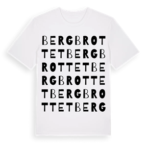 Bergbrottet ordlek t-shirt – ekologisk bomull t-shirt från Pinshirt