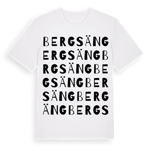 Bergsäng ordlek t-shirt – ekologisk bomull t-shirt från Pinshirt