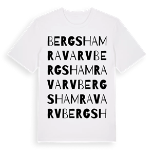 Bergshamra varv ordlek t-shirt – ekologisk bomull t-shirt från Pinshirt