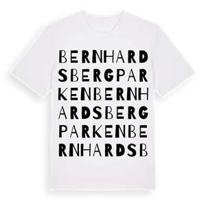 Bernhardsbergparken ordlek t-shirt – ekologisk bomull t-shirt från Pinshirt