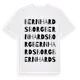 White t-shirt med Bernhardsborg ordlek t-shirt