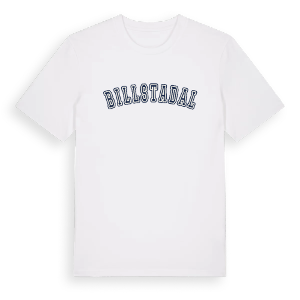 Billstadal college t-shirt – ekologisk bomull t-shirt från Pinshirt