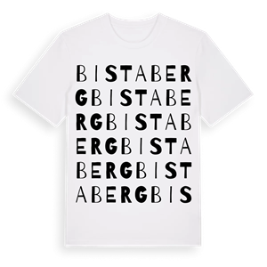 Bistaberg ordlek t-shirt – ekologisk bomull t-shirt från Pinshirt